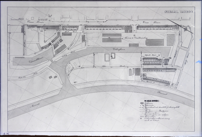 853517 Plattegrond van een deel van de stad Utrecht (het gebied tussen de Markthavenstraat/ Croeselaan/ Balijelaan en ...